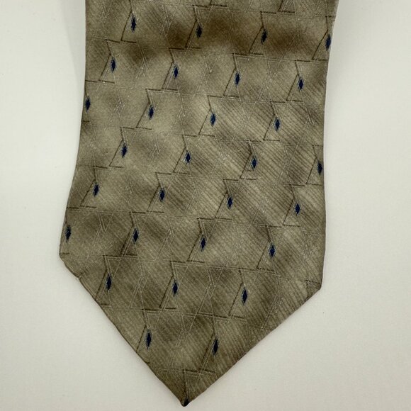 Colours By Alexander Julian Silver & Blue Diamond Silk Made in USA Necktie Tie - Picture 2 of 10